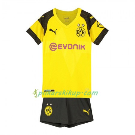 Koszulka Borussia Dortmund Dziecięcy Domowe 2018-19 Koszulki Piłkarskie Krótki Rękaw